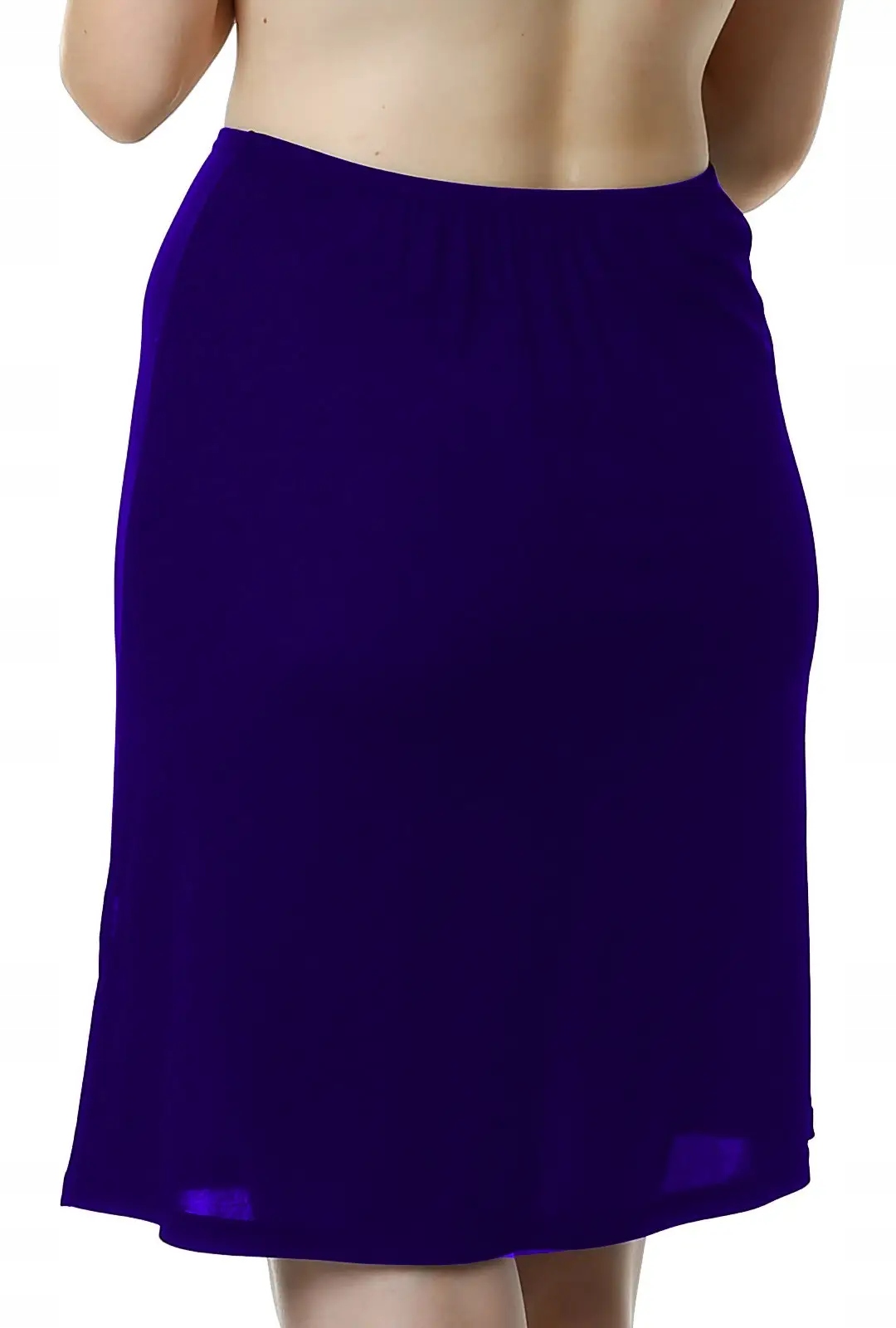 Klasyczna półhalka Luna halka MEWA granatowy 52 Długość przed kolano