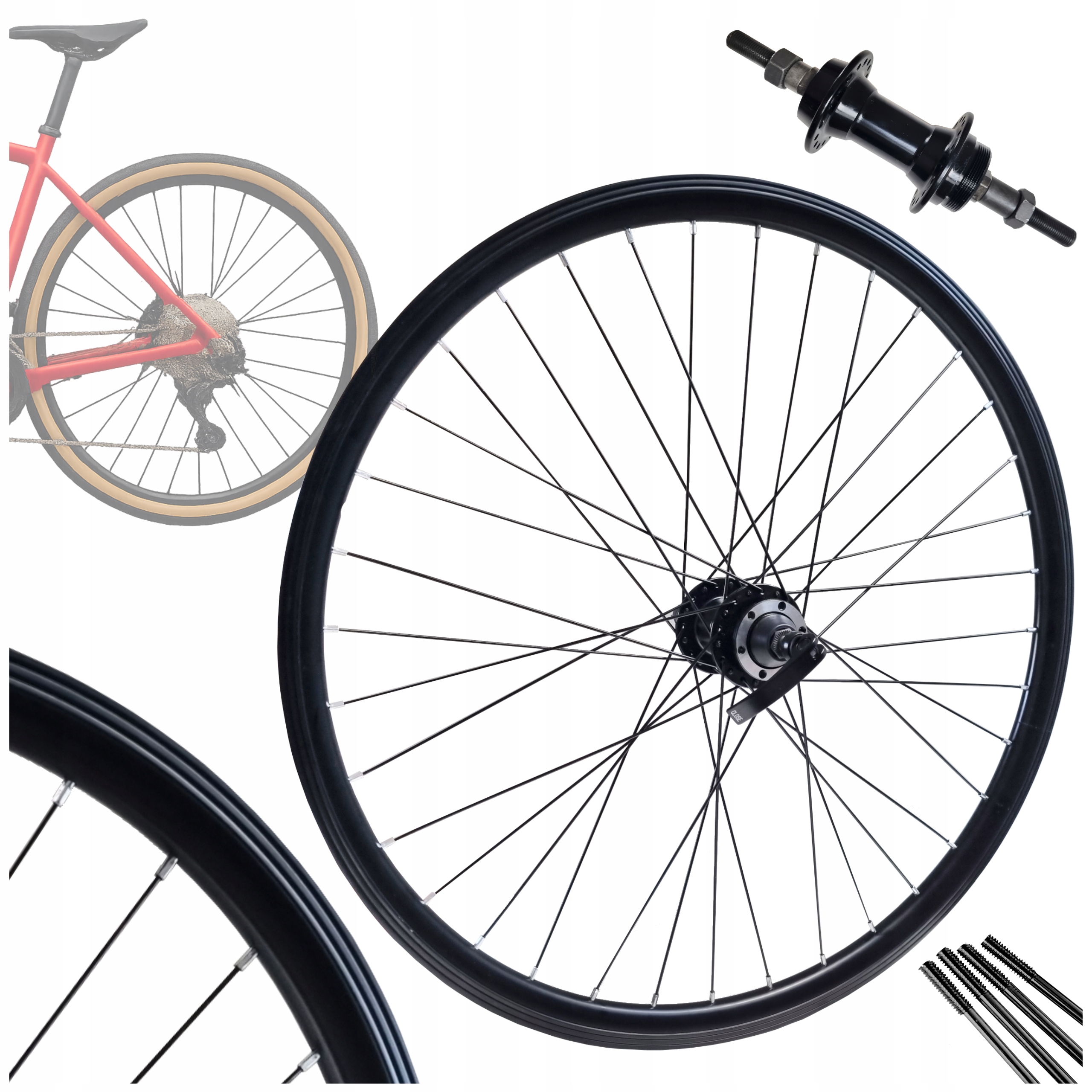 Koło rowerowe tylne tył 28/29 cali EpiCycle Rivo 19DB EP-22BC Qr kaseta