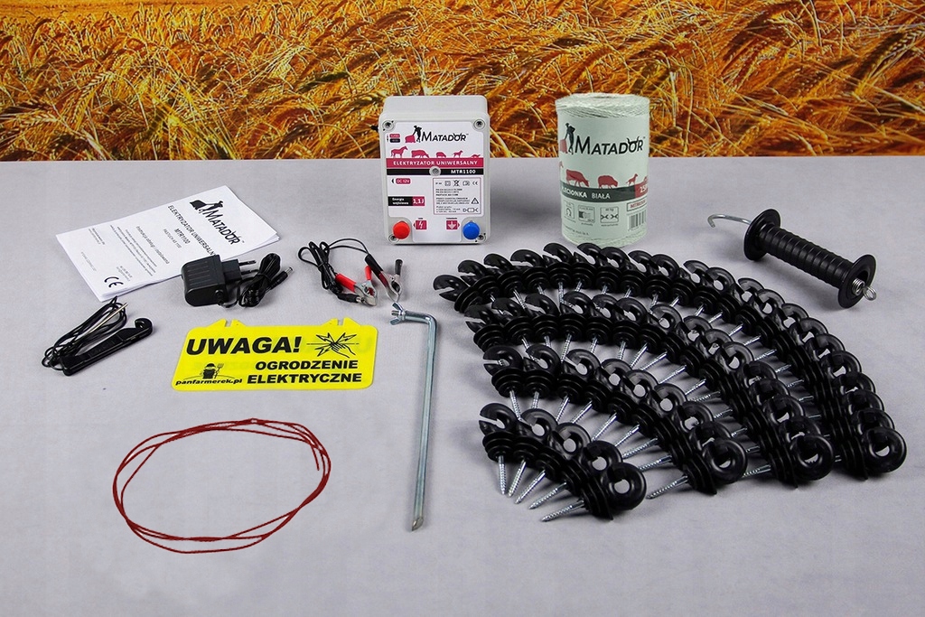 Elektryzator pastuch ZESTAW OGRODZENIE NA PSY DLA PSA POD SIATKĄ XL+TESTER Kod producenta P6