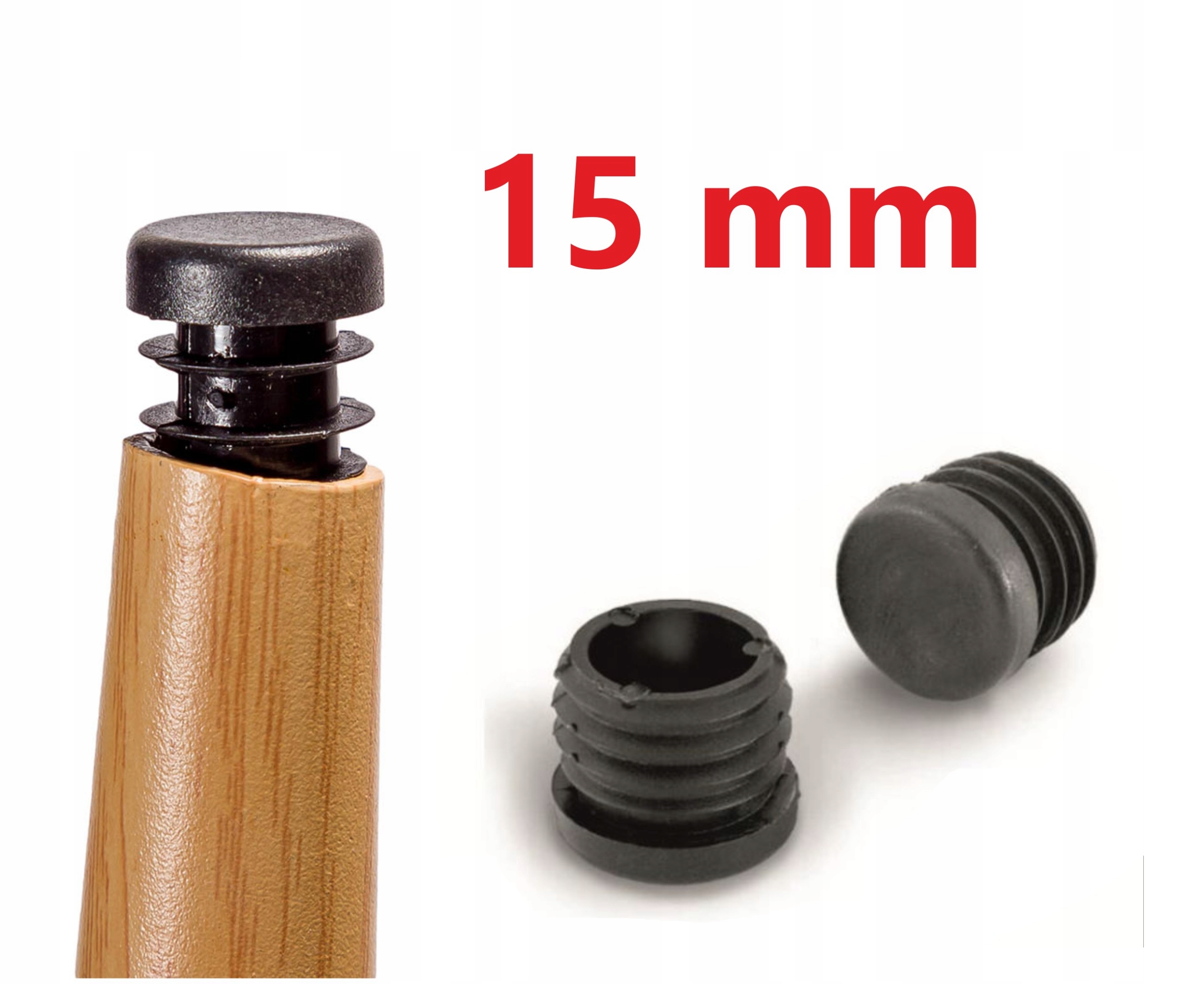 WYTRZYMAŁA POLSKA STOPKA ZAŚLEPKA KOREK NOGI 15mm