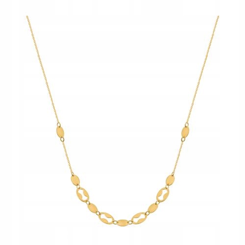 Zlatý náhrdelník 585 zdobený fantazijními plechovými prvky pro maminku