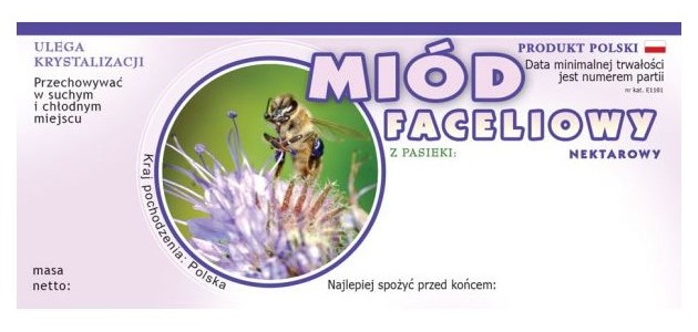 

Etykieta naklejka na miód 116x50mm (100szt) E1024