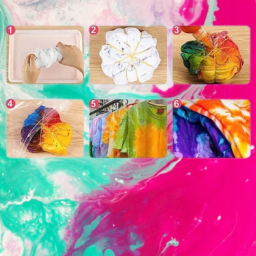 Tie-dye zestaw kreatywny barwniki do ubrań 10szt Płeć chłopcy dziewczynki