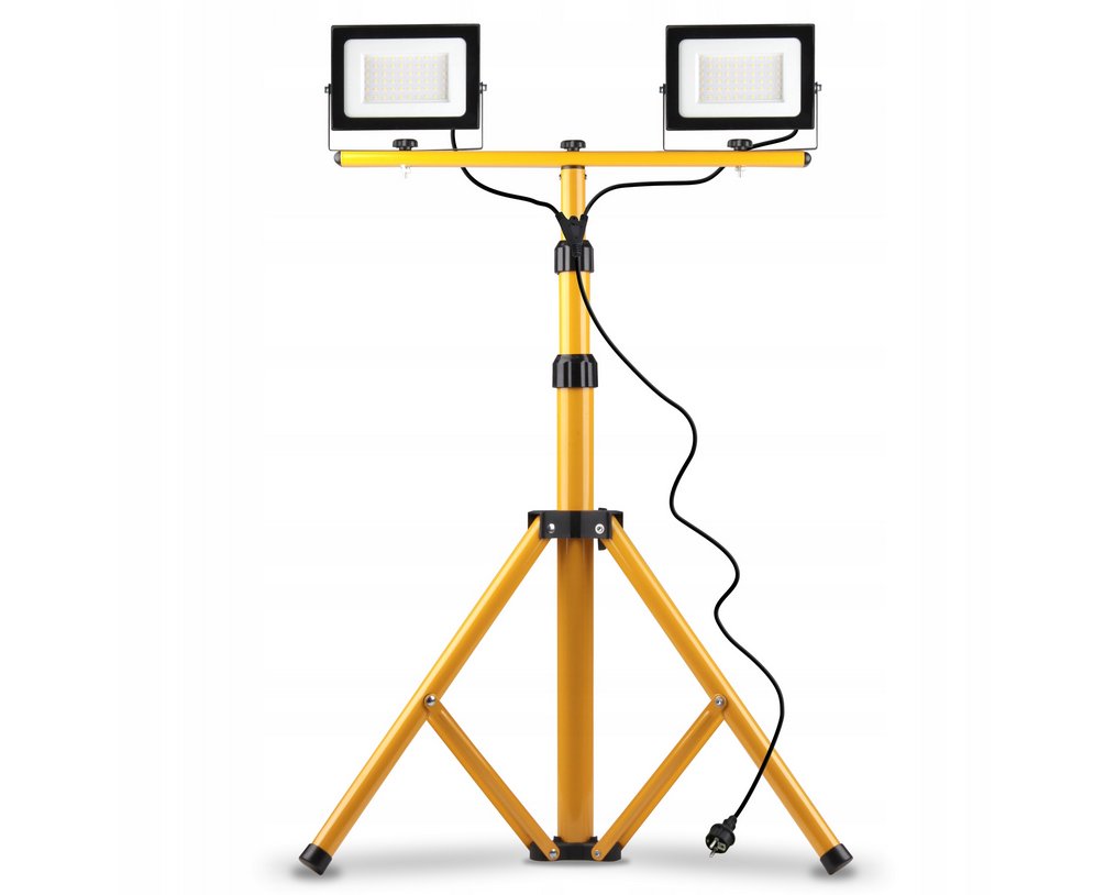 Pronett RJ4931 Stavebný Led reflektor so statívom 2x 50W, 160 cm