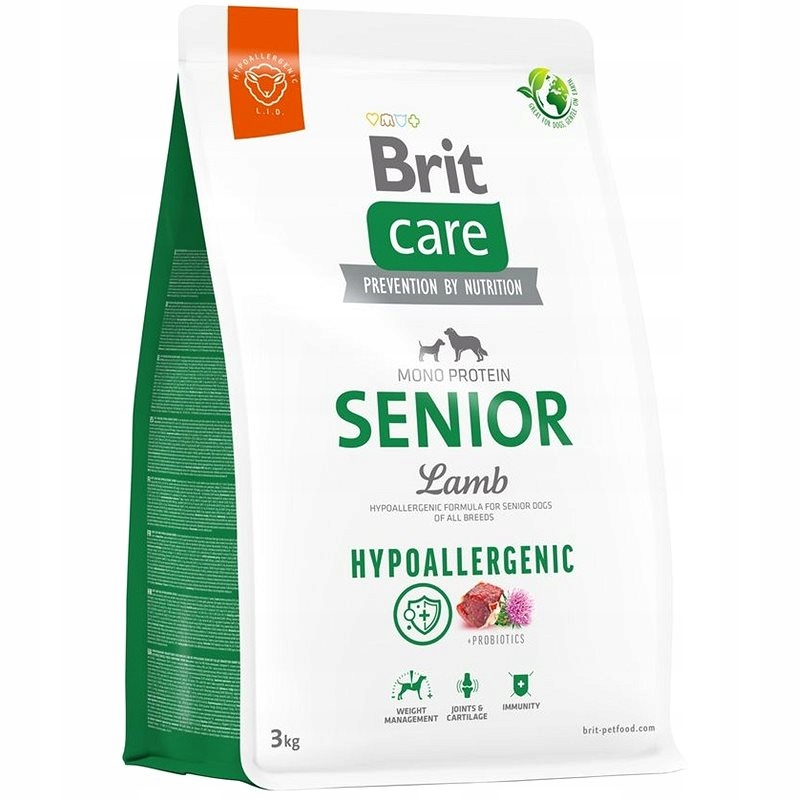 Brit Care Hypoallergenic Senior Lamb Krmivo pro psy seniory 3 kg