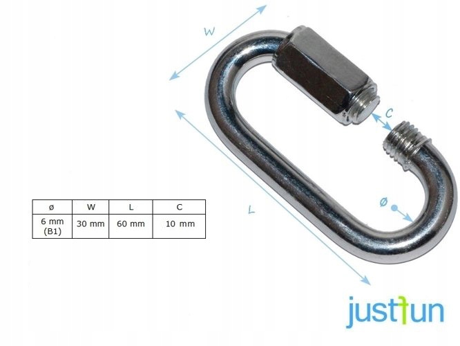 Karabinek Karabińczyk Szekla Zawiesie Liny HMS JF Rodzaj Akcesoria