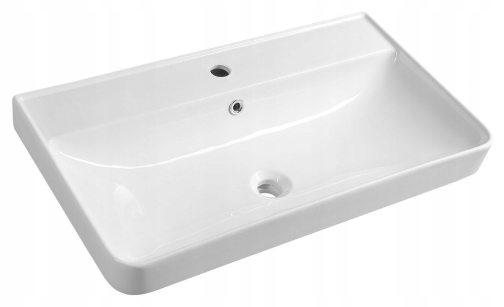 BASIN-W60 keramické nábytkové umývadlo 62x42 cm, biele