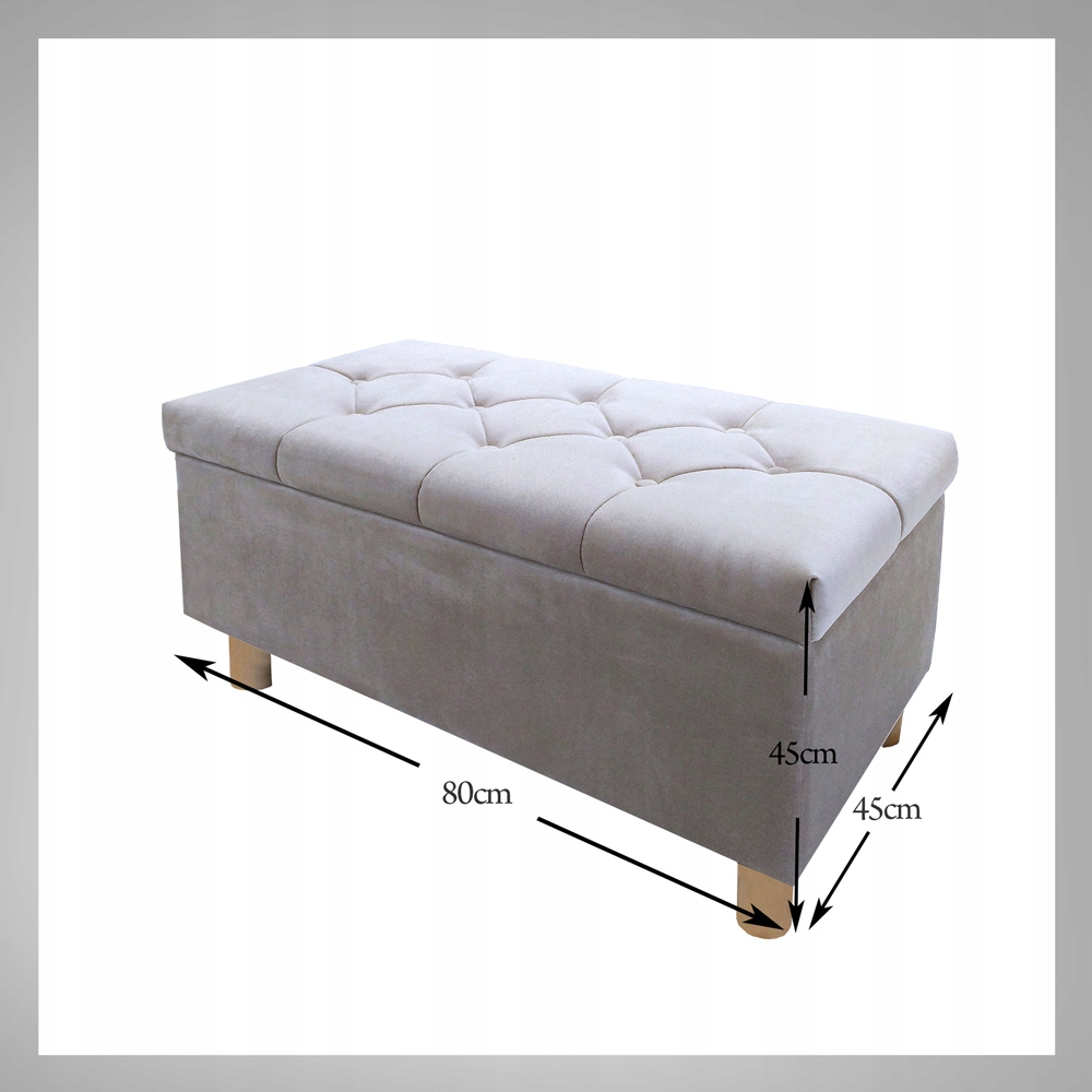 Pufa kostka miękka 45 cm Pomarańcz Materiał obicia tkanina