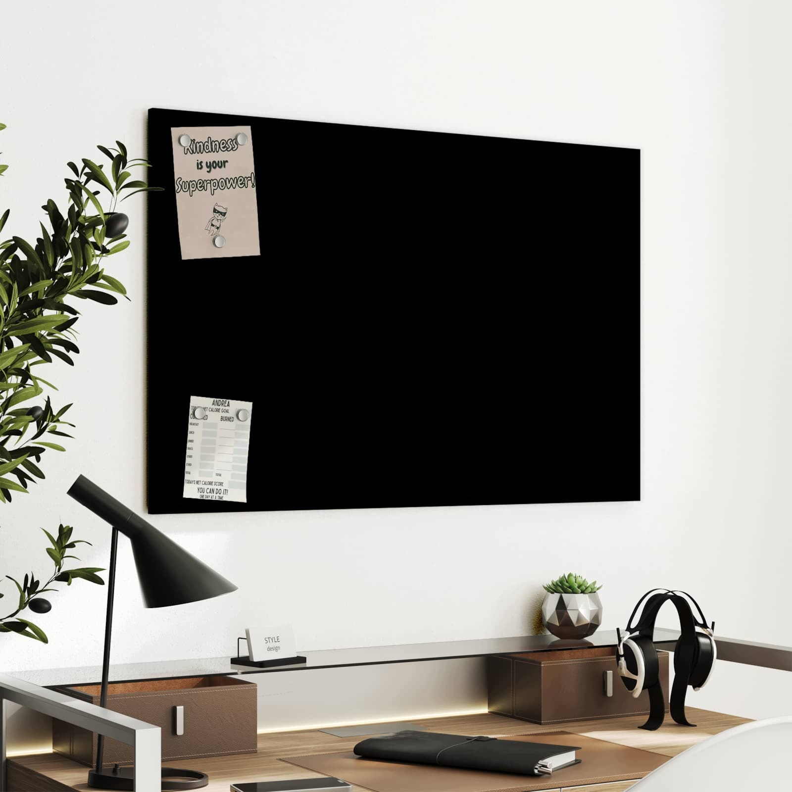 Magnetická tabule Černé Pozadí 90 × 60 cm