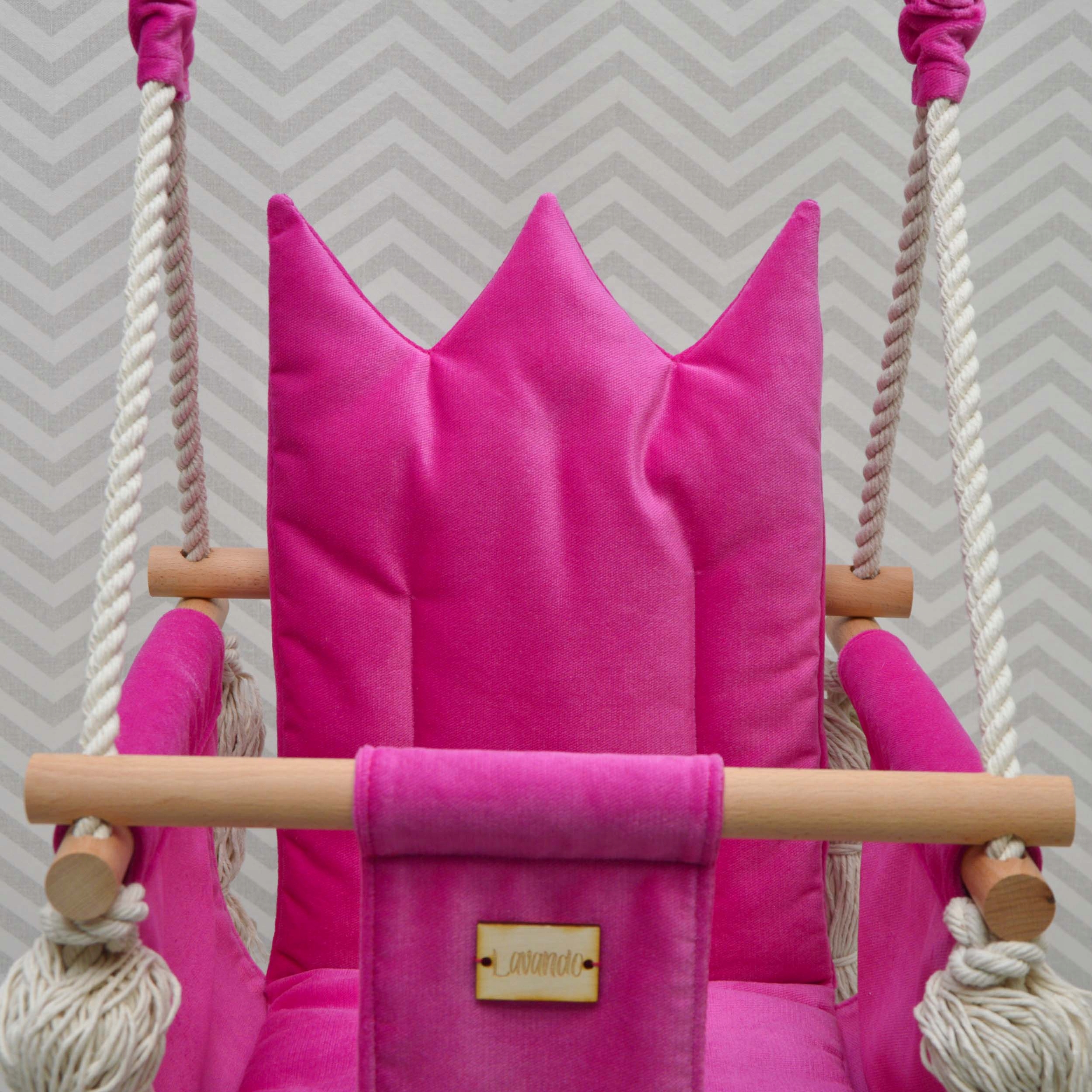 LAVANDO -HUŚTAWKA DLA DZIECI USZTYWNIONA WELUR MIX Marka Lavando