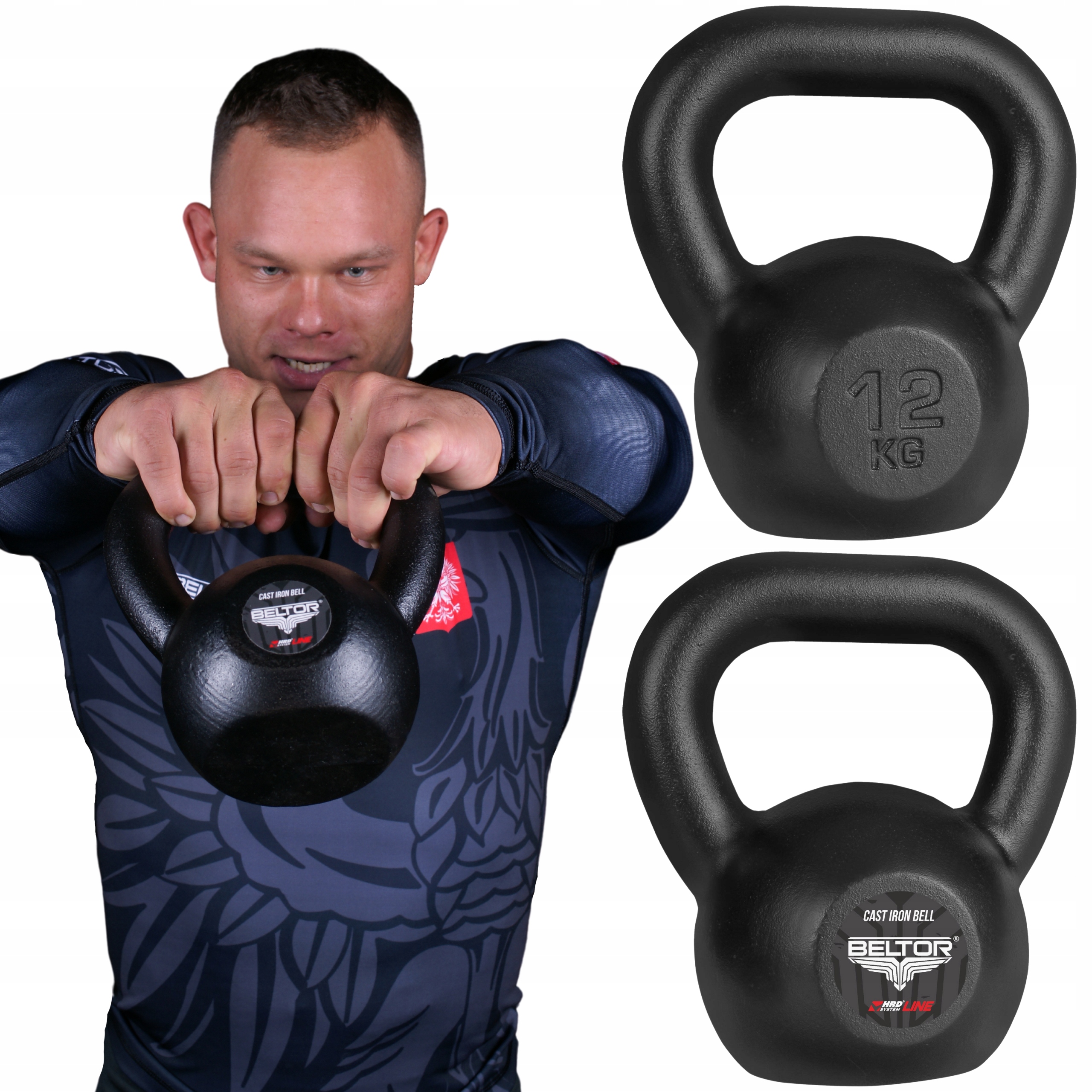 

Kettlebell żeliwny kettle kula hantle 12kg
