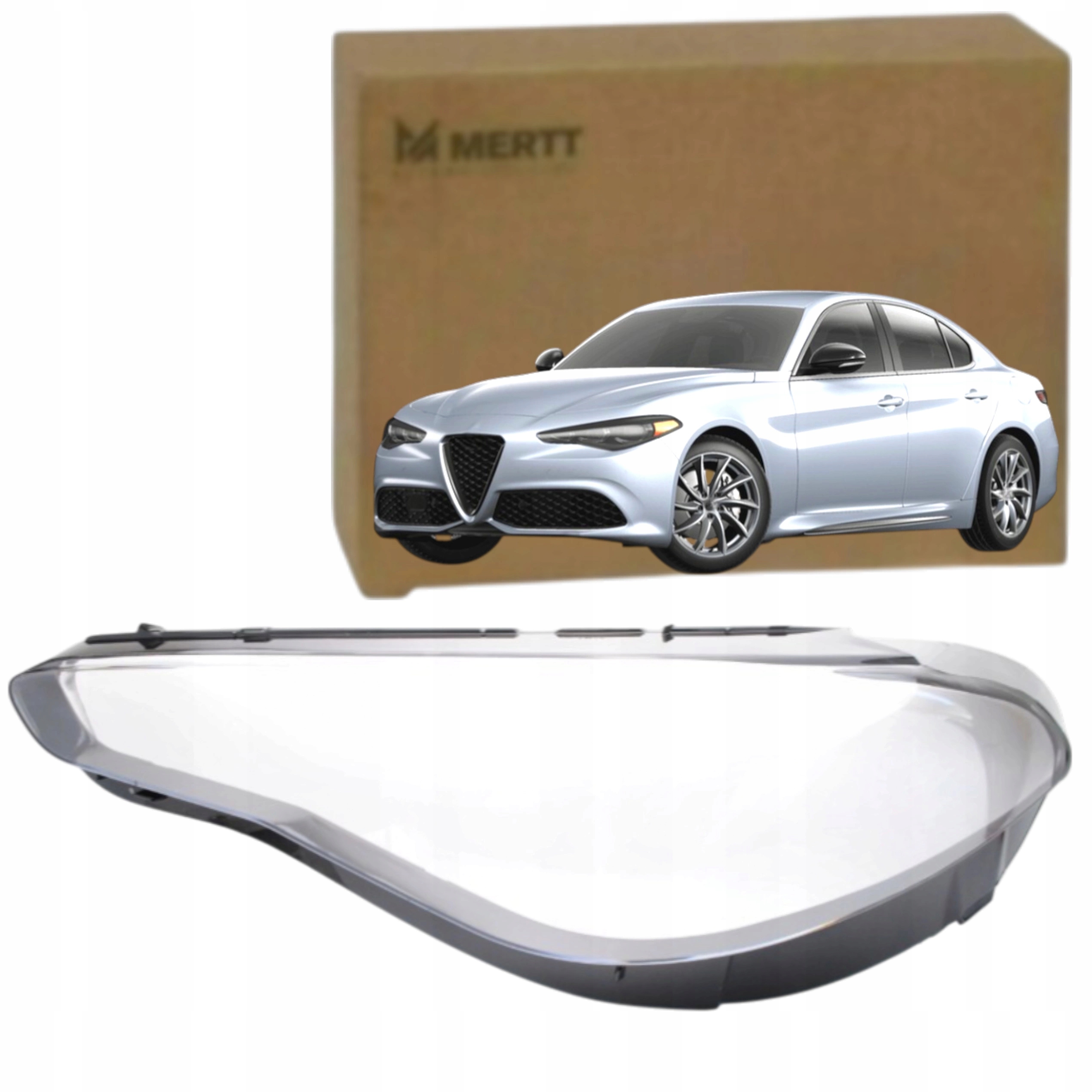 Alfa Romeo Giulia 2015+ Klosz Levé sklo světlometu předního světla