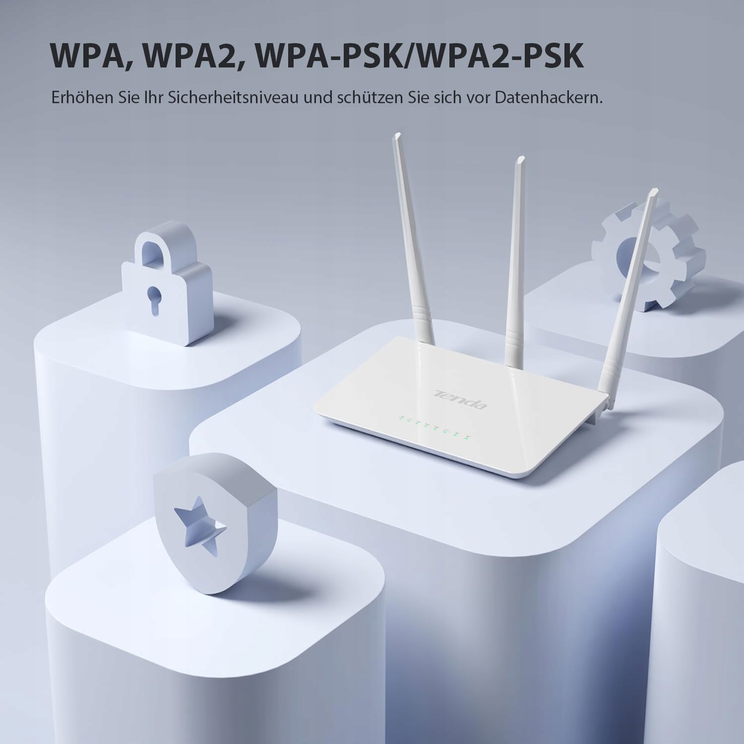 TENDA F3 N300 Router WLAN 300Mb/s 2.4GHz 3 Antennas 3 LAN WAN Ports AP — miniatura 7