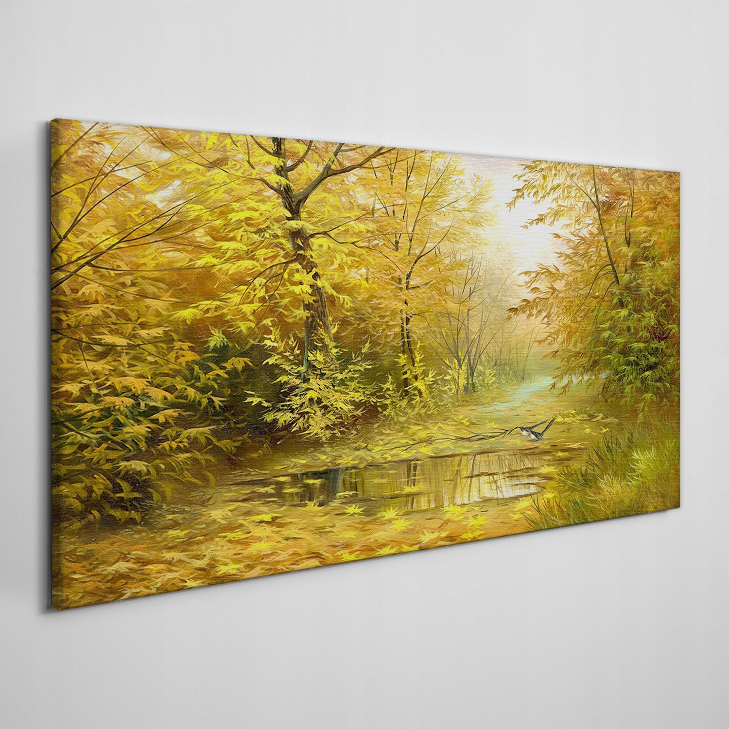 

Obraz na płótnie do salonu Las żółte liście 140x70
