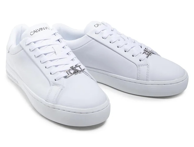 Calvin Klein Jeans Damskie Buty Sportowe Skórzane Białe 38 3G9G4* 38 3G9
