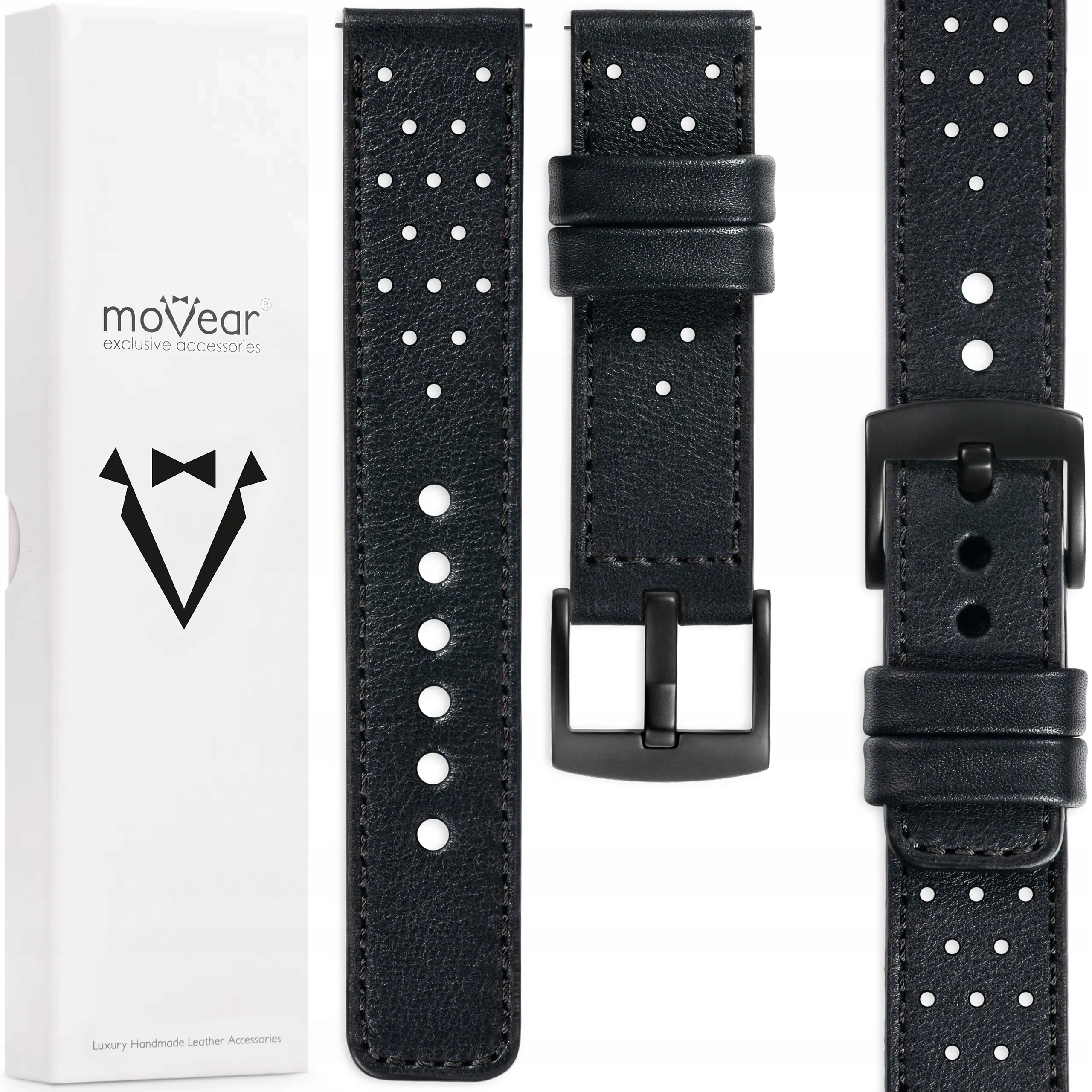 Kožený řemínek pro Huawei Watch Gt 3 2 42/43 Premium Elegantní 20 mm Movear