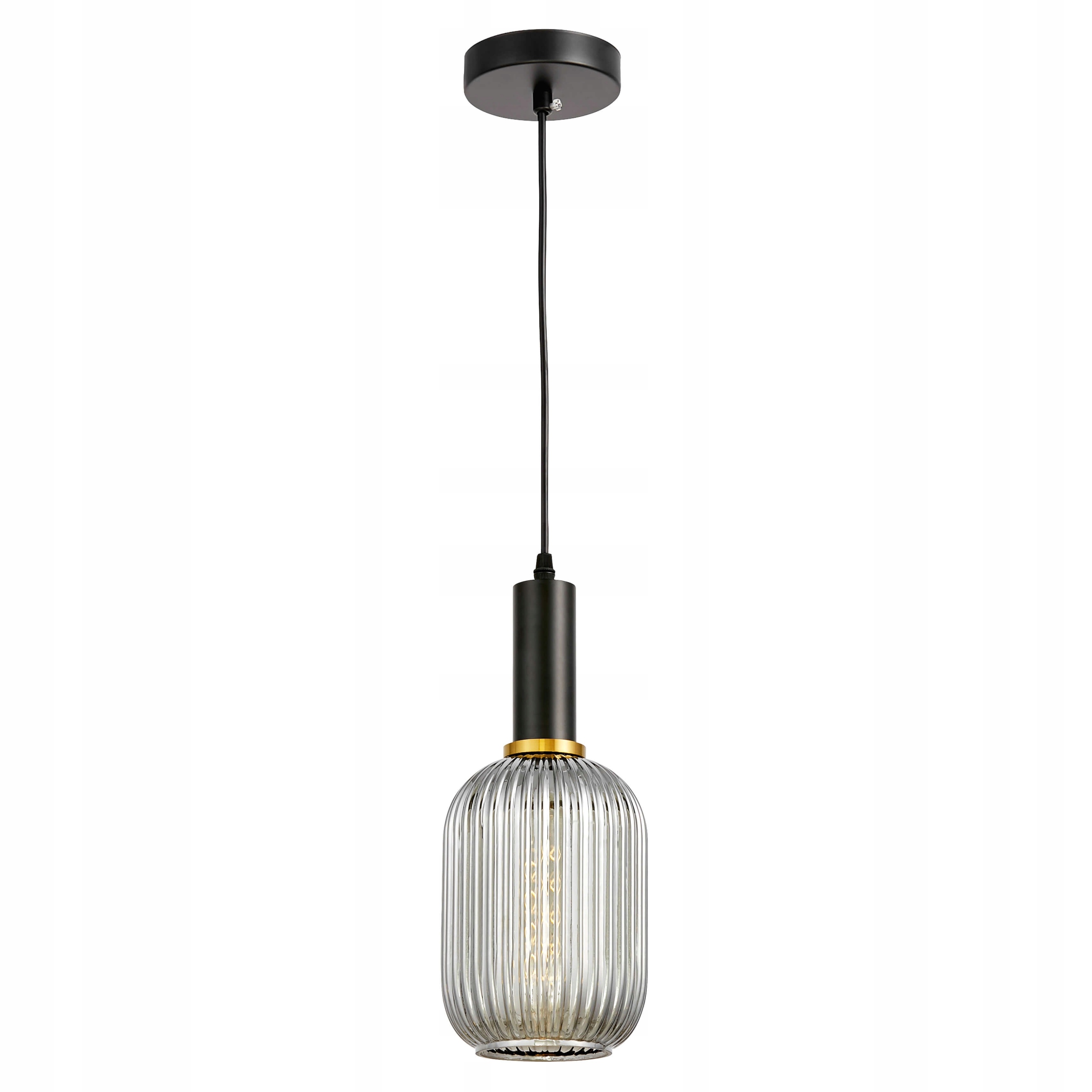 Lampa Wisząca Sufitowa Nowoczesna Loft Zwis Dymione Szkło Led E27 Rico