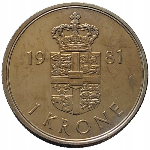 81576. Dania - 1 korona - 1981r. (opis!)