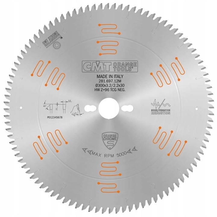 Cmt Piła tarczowa Chromowana Hm do płyty wiórowej i Mdf Hm D=300 F=30 Z=96