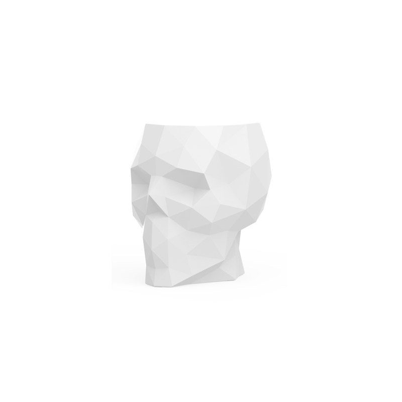 Hiszpański design duża donica od Vondom Skull 70 biała czaszka wnętrze