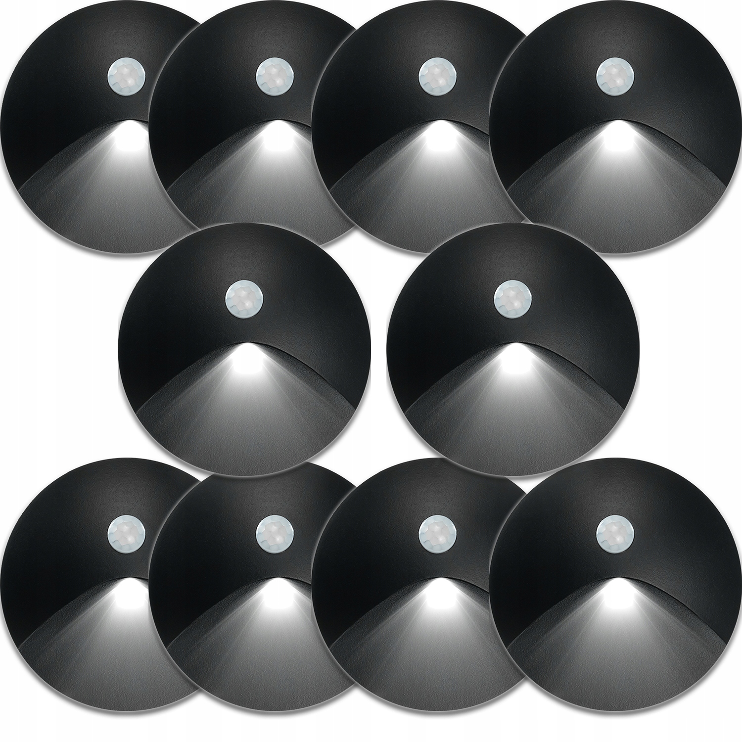 10 X Hliníková Schodišťová Svítilna S Osvětlením Pohybový Detektor