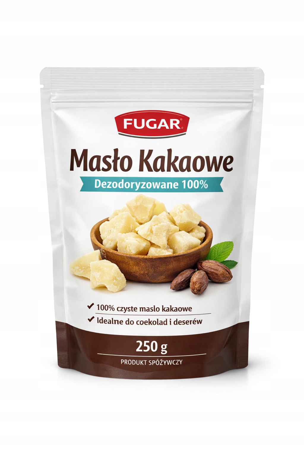 Deodorizované kakaové máslo 100% (op.250 g) Fugar