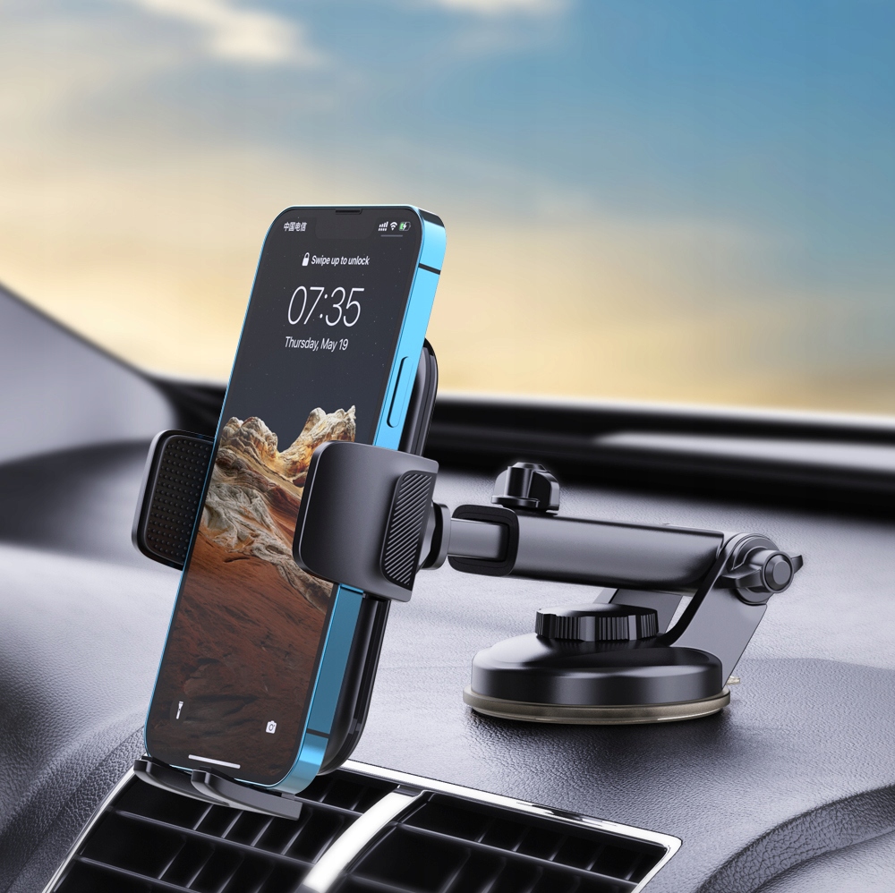 MOCNY REGULOWANY UCHWYT SAMOCHODOWY DO AUTA NA TELEFON SZYBĘ KOKPIT SAMSUNG