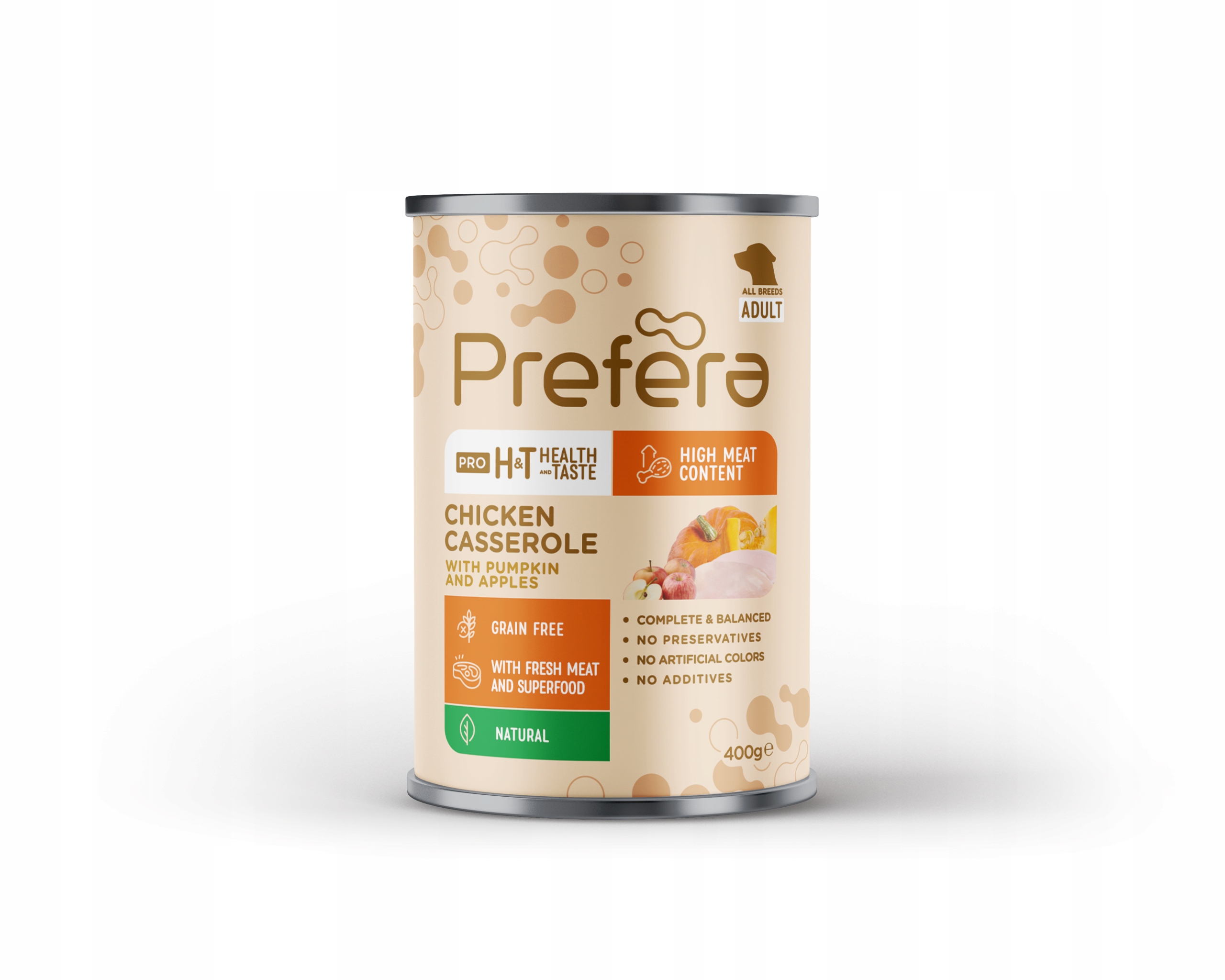 Prefera Pro krmivo krmivo pro psy kuře s dýní a petrželkou 400 g