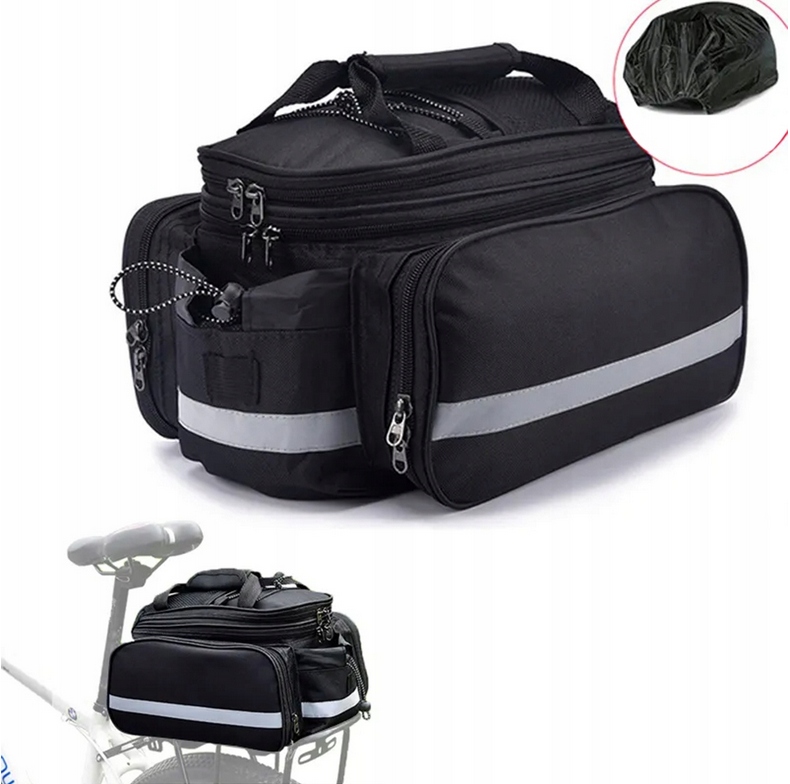 TORBA NA ROWER BAGAŻNIK SAKWA ROWEROWA ODBLASKOWA KUFER POJEMNY 30L EAN (GTIN) 5906656370083