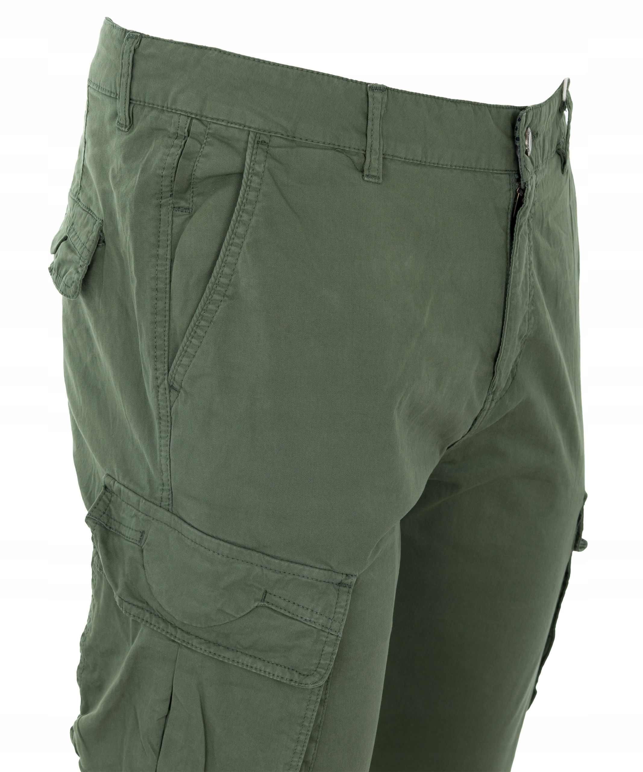 spodnie BOJÓWKI bawełniane ZIELONE LETNIE W50 ZETA L30 Marka inna