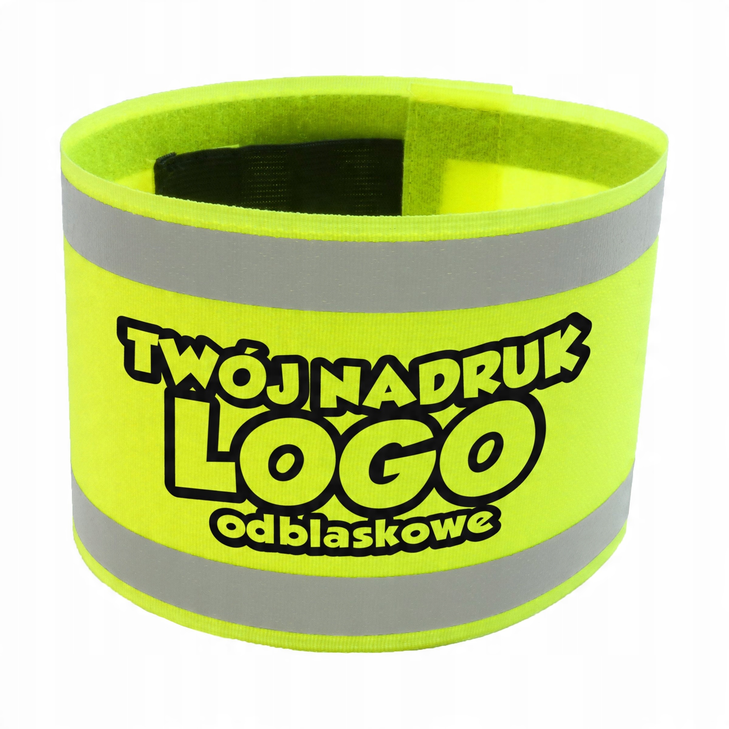 

Opaska odblaskowa 10cm z własnym nadrukiem logo