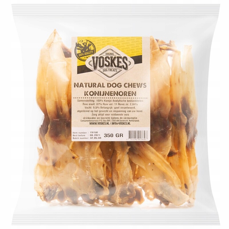 Levně Voskes Rabbit Ears sušené králičí uši 350 g