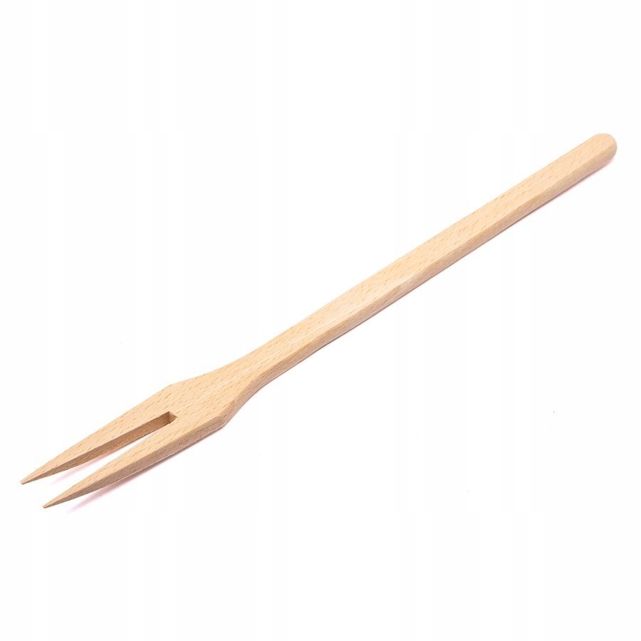 Widelec grillowy do mięsa steków drewniany eko