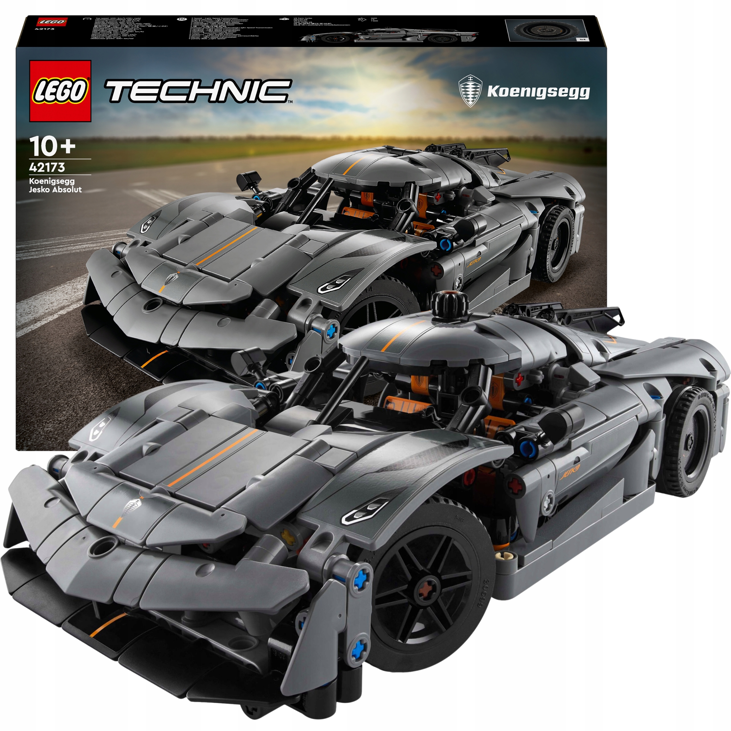 Lego Technic Koenigsegg Jesko Absolut Szary 801e. Zestaw Klocków