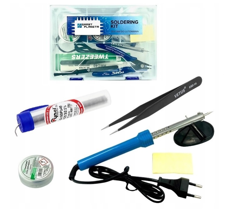 

Zestaw Lutownica precyzyjna 30W akcesoria Box