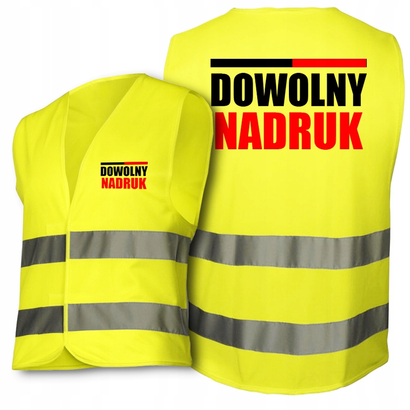 

Kamizelka Odblaskowa Z Nadrukiem Napisem Logo L