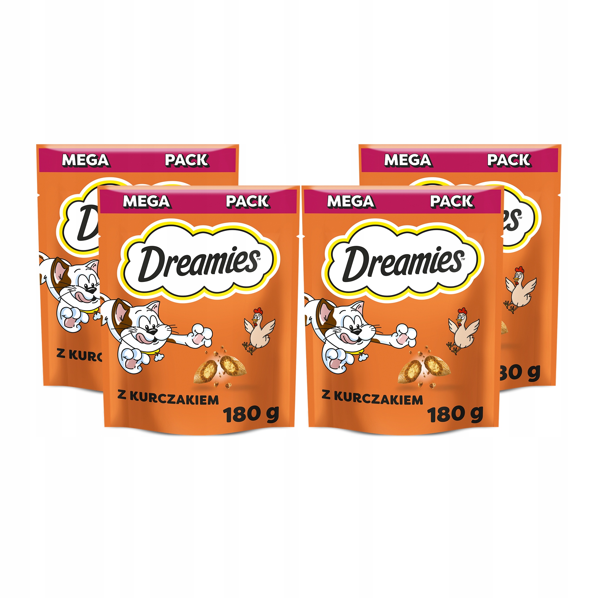 Levně Dreamies pamlsky pro kočky s kuřecím masem 180 g x 4 kusy