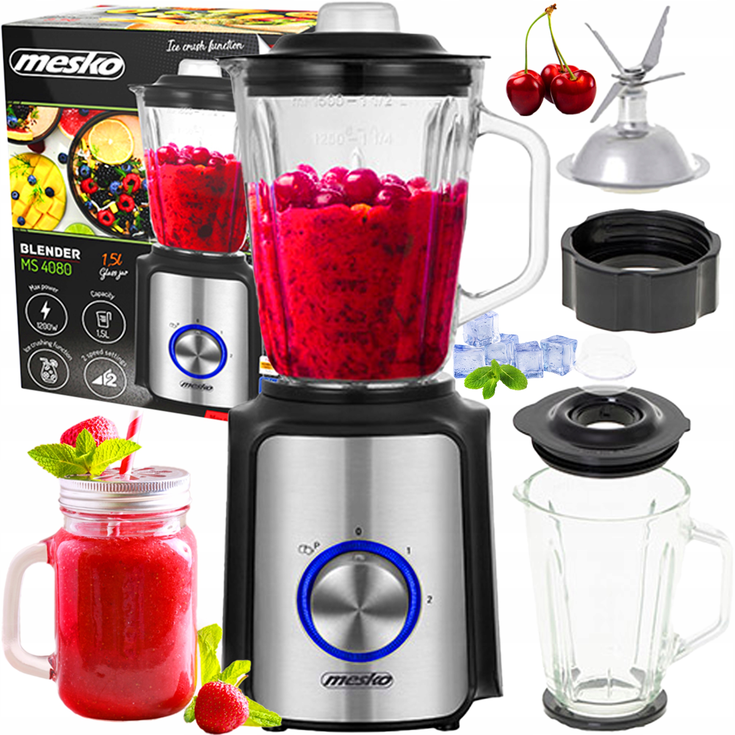 

Blender kielichowy Mesko MS4080 1200 W srebrny
