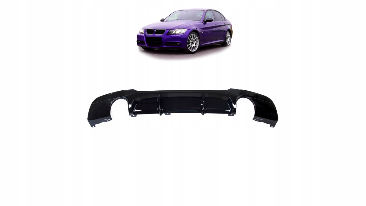 Difuzér Bmw 3 E90 E91 zadný Gloss čierny