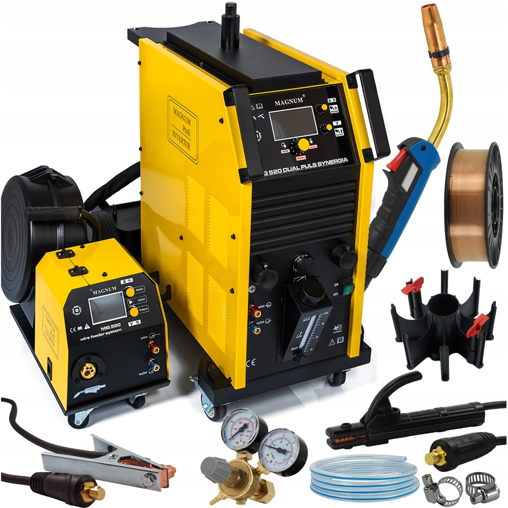 Spawarka Magnum Mig 520 Dual Puls 500A Mag Mma Synergia Migomat 400V Spot