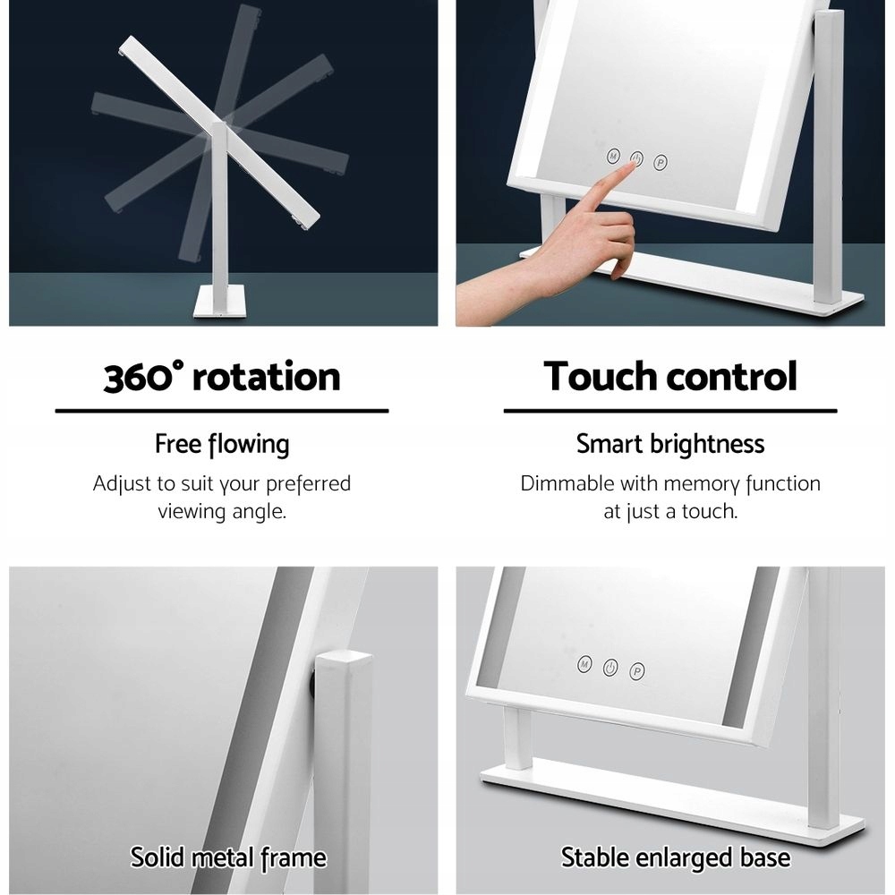 LUSTRO DO MAKIJAŻU WIZAŻU MAKE UP LED DOTYKOWE DD Marka inna