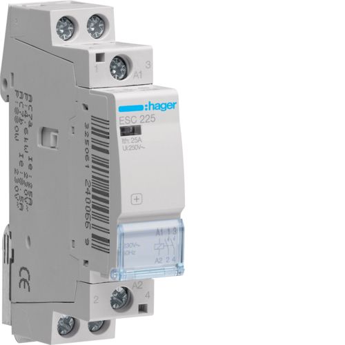 

Hager ESC225 Stycznik 230VAC 2NO 25A AC-7a/b