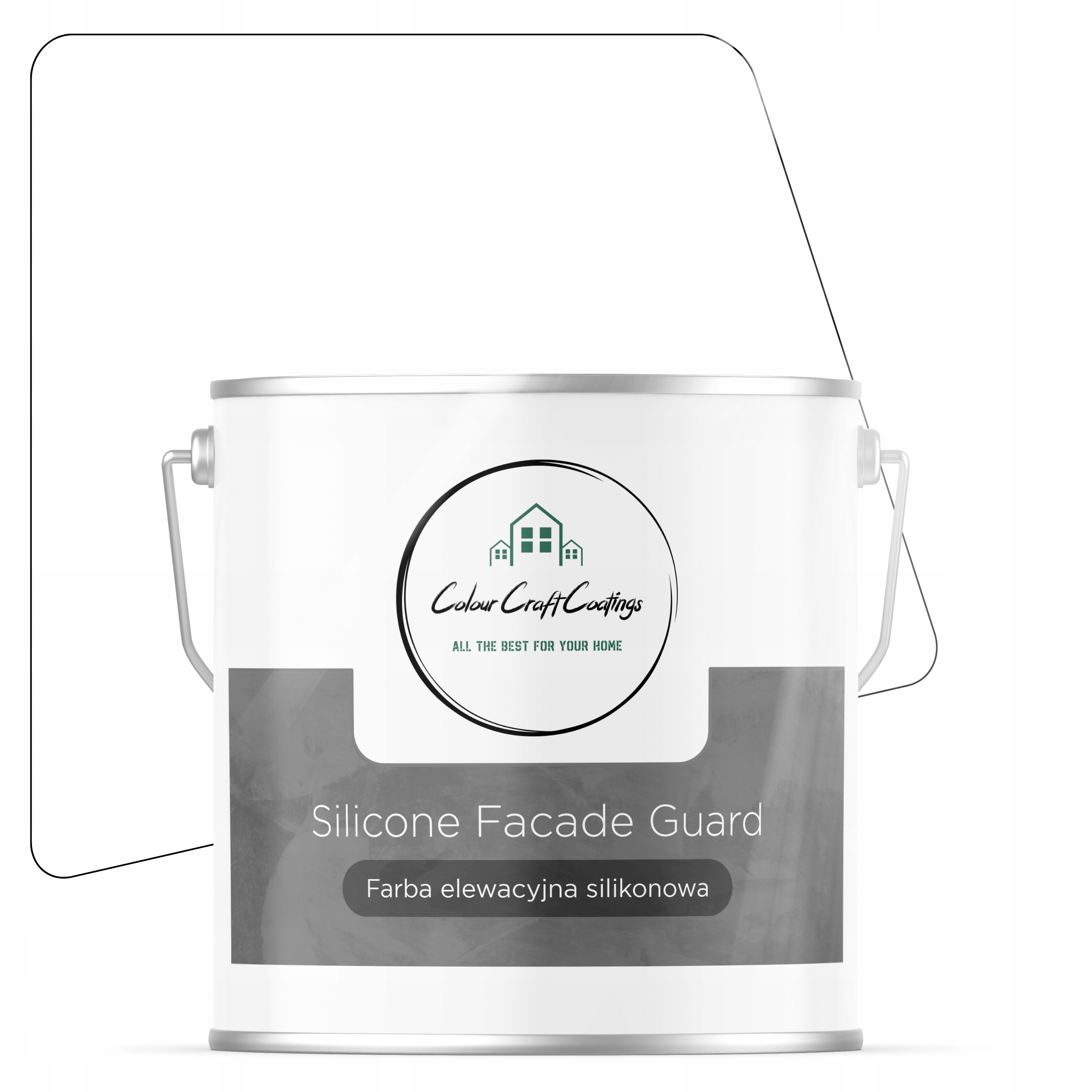 Barva Bílá Sněhová Fasádní Silikonová Vnější Barva 5L F103