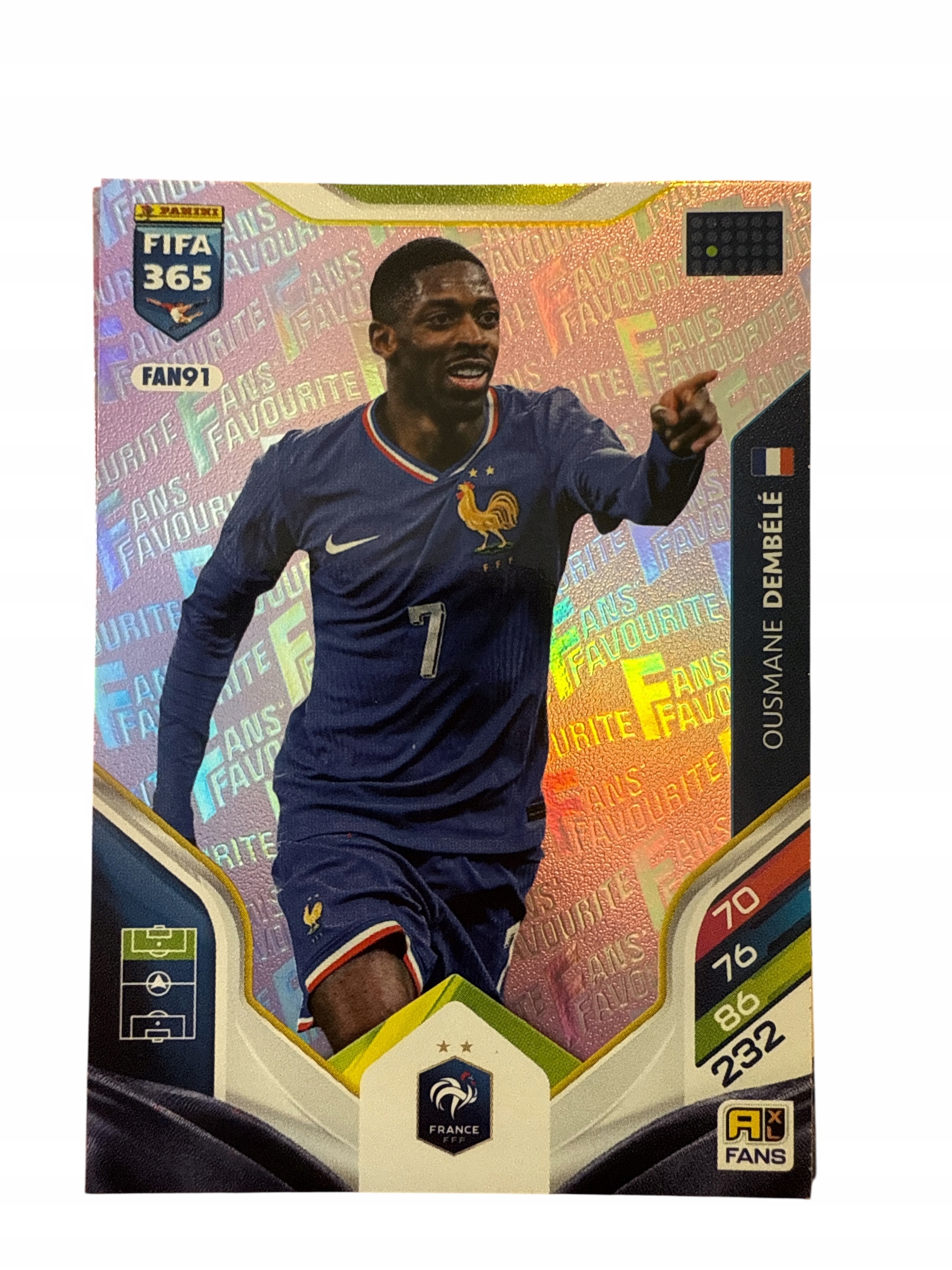Fifa 365 2026 Adrenalyn XL Panini Fans FAN91 Dembele różowa pink