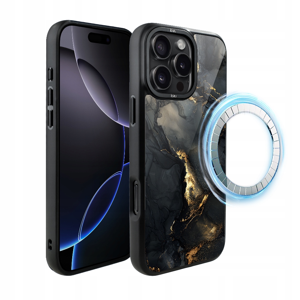 Matný Pouzdro Ibizu DropGuard s MagSafe pro iPhone 16 Pro Max, černý diamant