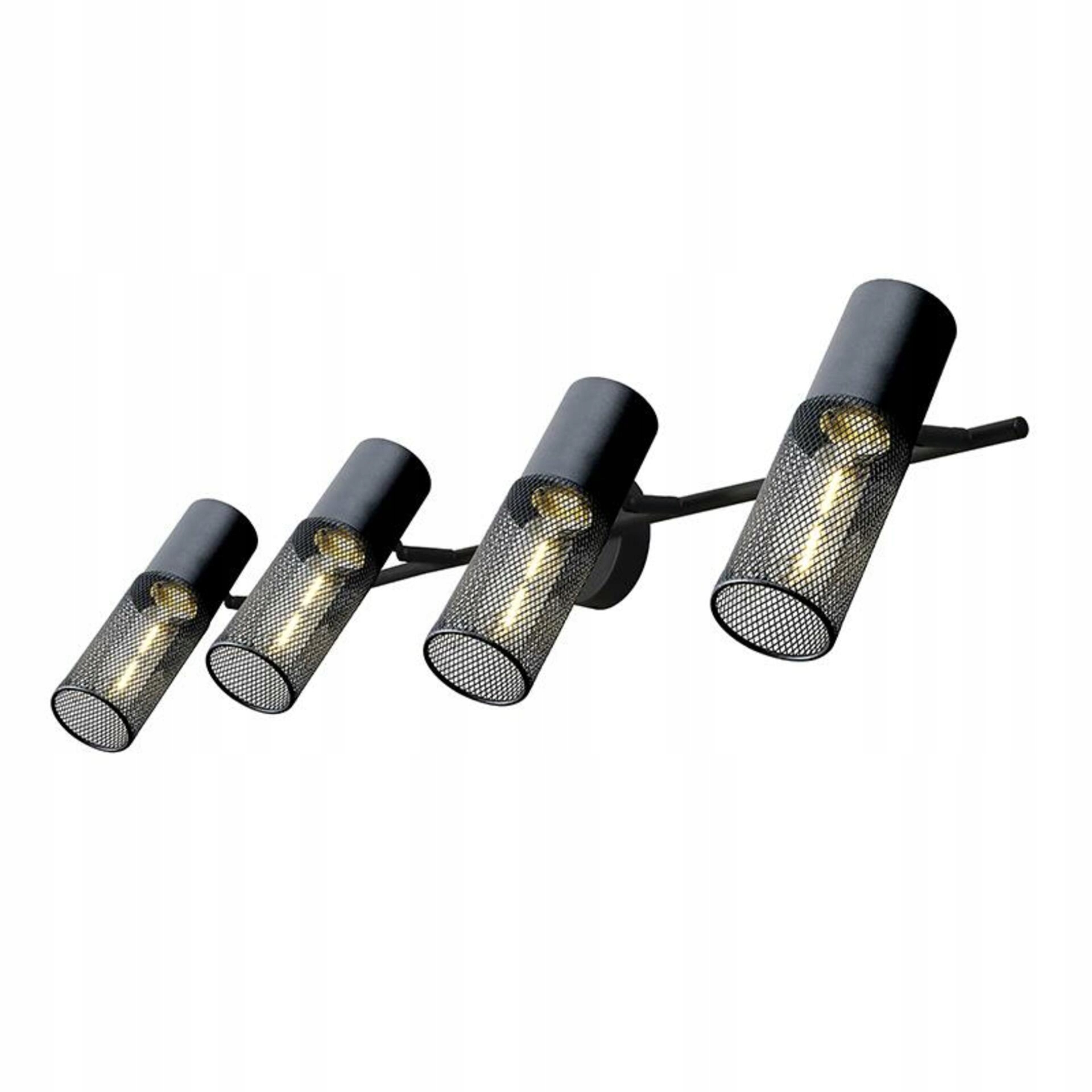 Aca Lighting nástenné svietidlo 4XE27 čierna kov 84X16X20CM Alcatraz OD604S84