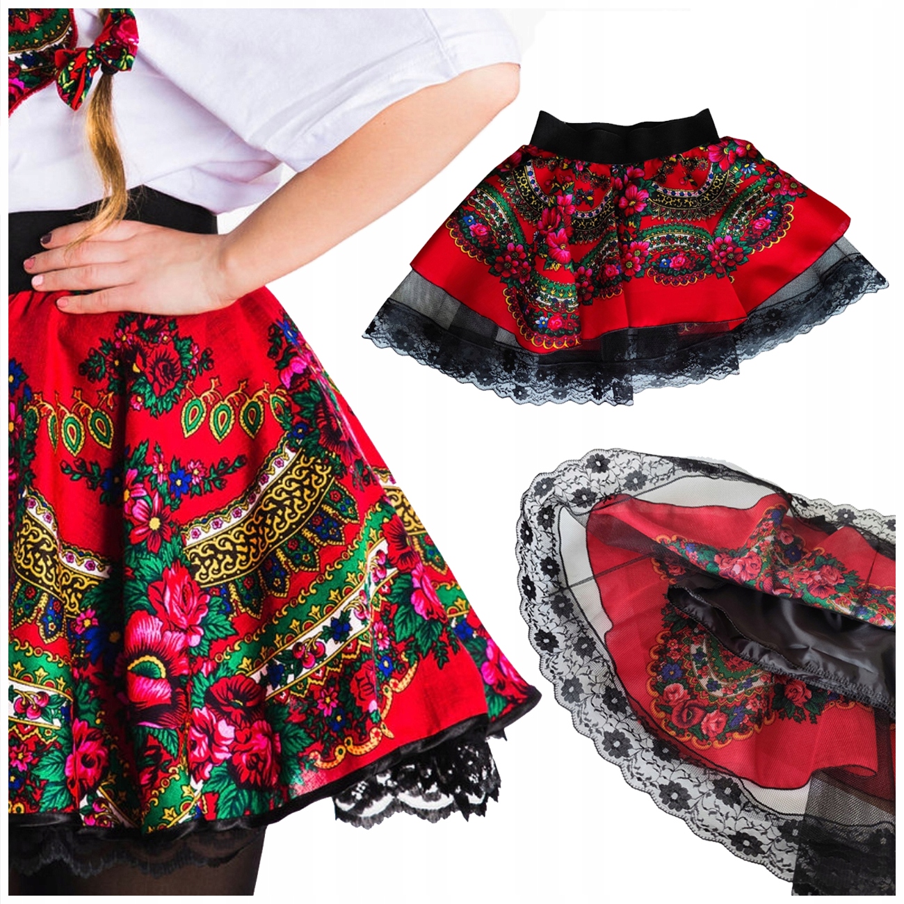 Horalská sukně Regionální dámská Sukně na vystoupení Folková Cleo L