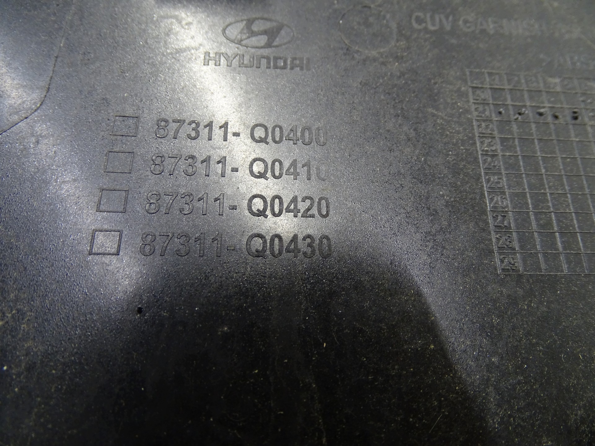 cap moulding bonnet HYUNDAI BAYON 87311-Q0400