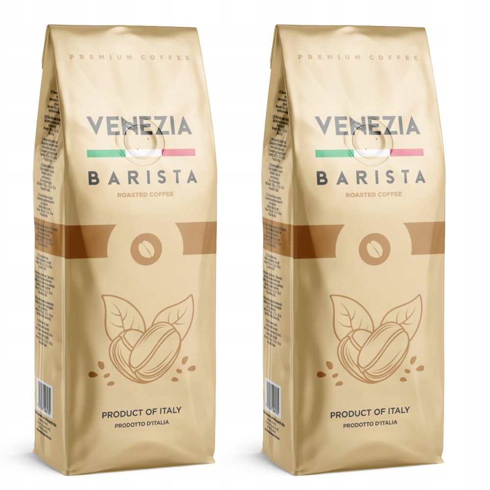 Levně Káva zrnková Venezia Barista smíšená, čerstvě pražená italská káva 2x1 kg
