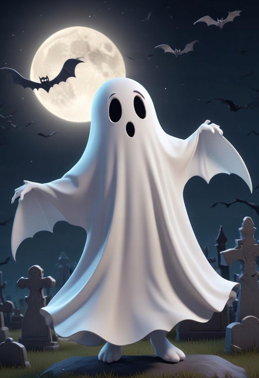 Diamantová výšivka Halloween Duch Netopýři Hřbitov Hroby Čtverce 40x60cm